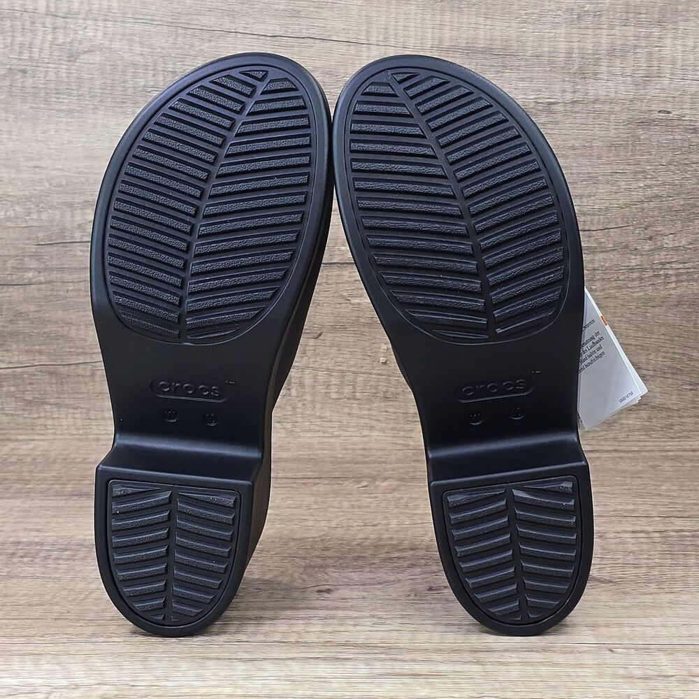 Crocs Brooklyn Slide Heel Women's Size 10 Black Platform Shoes NEW - Picture 8 of 9